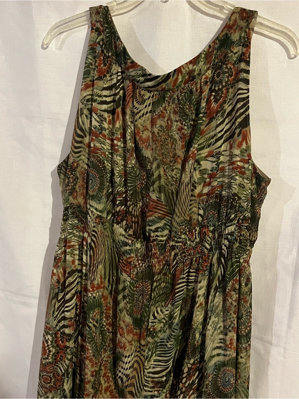 Perceptions Neutral Beige Tunic Top with Black Label